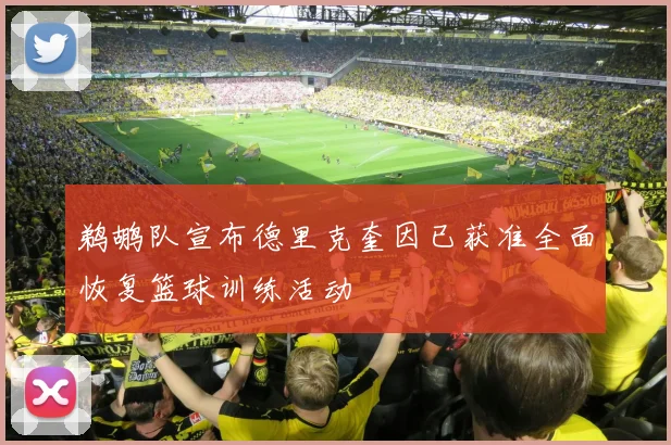 鹈鹕队宣布德里克奎因已获准全面恢复篮球训练活动